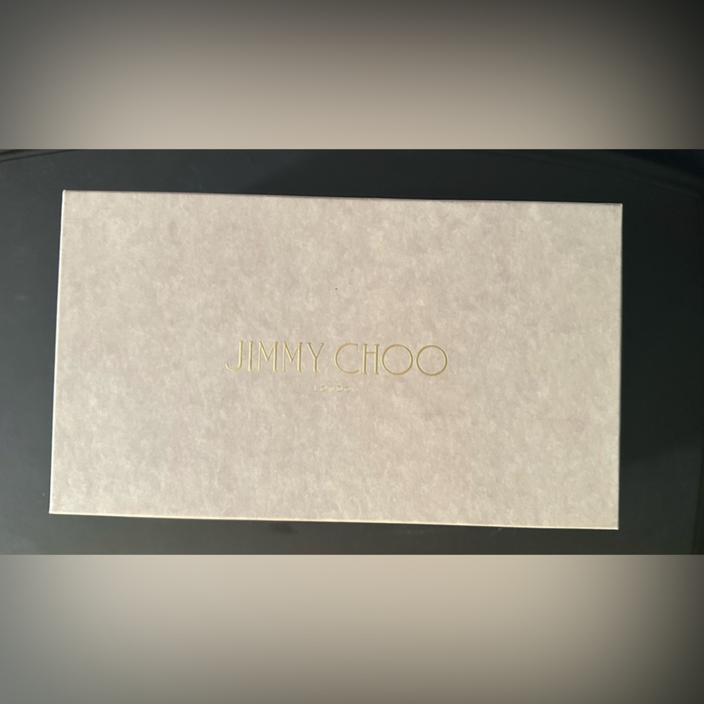 Jimmy Choo Glitter Flats with Bow Accent - Picture 6 of 7